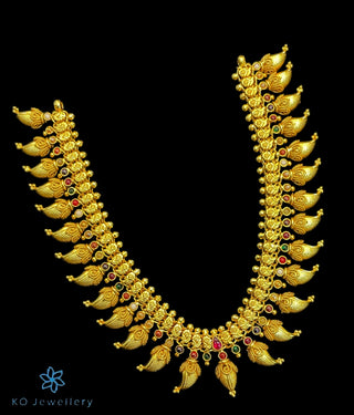 The Ananya Silver Navratna Mango Necklace (Short)