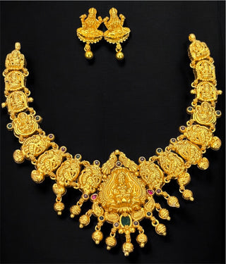 The Padmamayura Silver Lakshmi Nakshi Necklace & Earrings