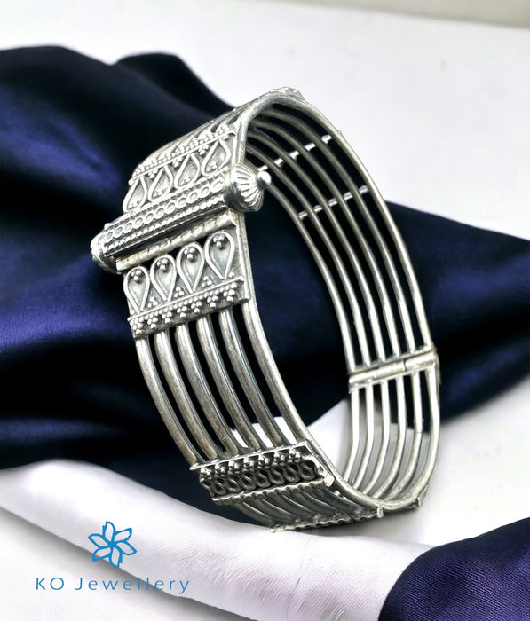 The Veda Silver Kada Bracelet (6 layers/Size 2.6)