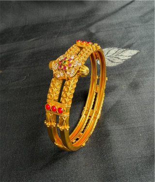 The Nyra Silver Coorgi 2 layer Bracelet-Single (Size 2.2/2.4/2.6/2.8)