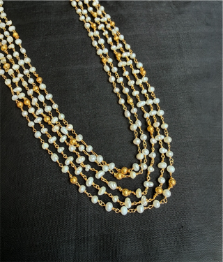 The Muktadhara Silver Heirloom Layered Pearl Necklace