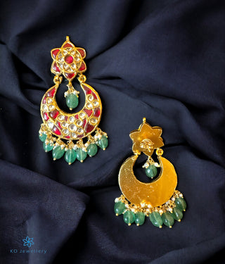 The Aysha Silver Kundan Earrings