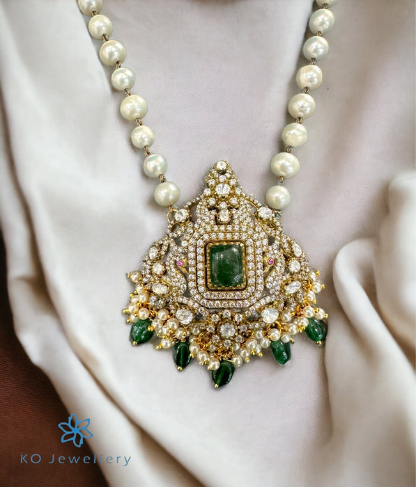 The Laila Silver Polki Pearl Necklace