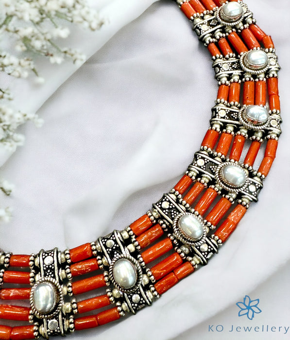 The Binita Silver Gemstone Necklace & Earrings