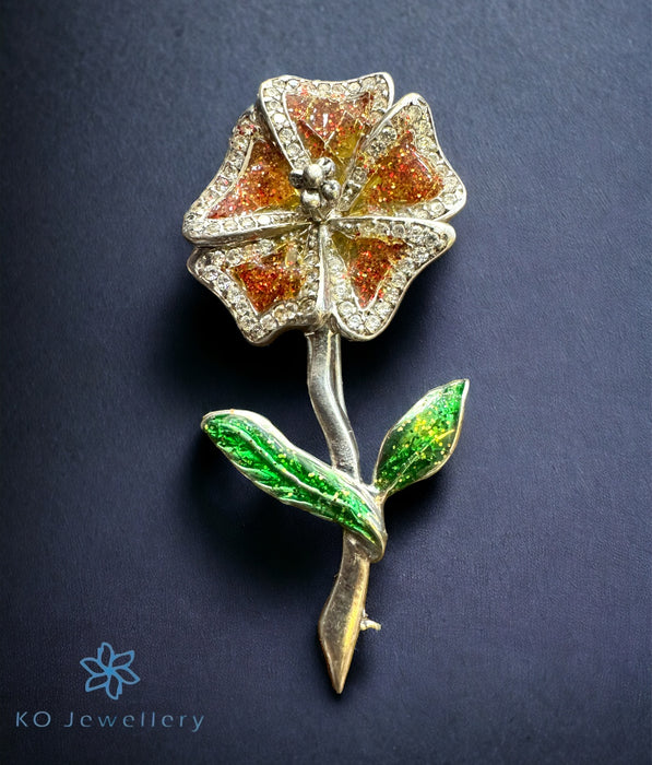 The Floral Silver Brooch