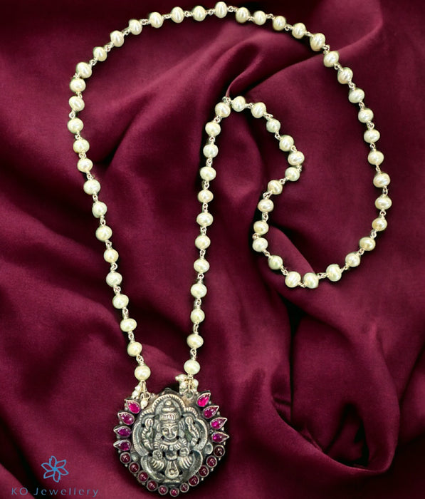 The Adira Lakshmi Silver Pearl Necklace