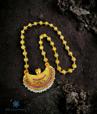 The Amodini Kokkethathi Silver Kodava Rudraksha Necklace