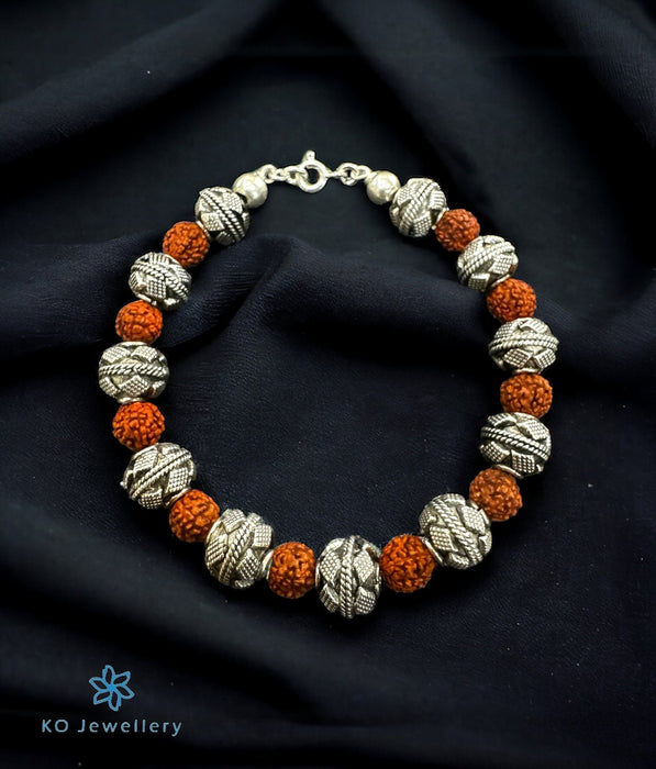 The Rudraksha Silver Beads Bracelet