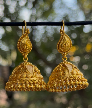 The Makanda Silver Paisley Jhumka