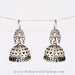 Hand crafted silver peacock jhumka buy online