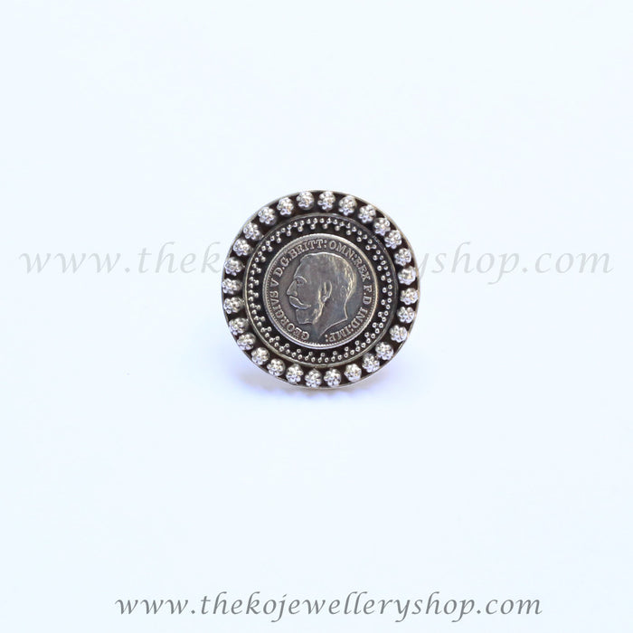 office wear silver online shopping coin ring