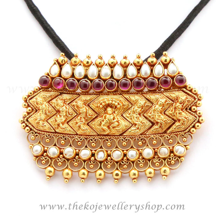 Indian ethnic pendant pure silver gold dipped buy online 