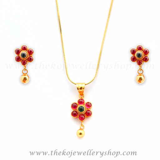 Charming floral office wear gold plated jewellery designs