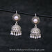 Pure silver jhumkas studded with pearl shop online 