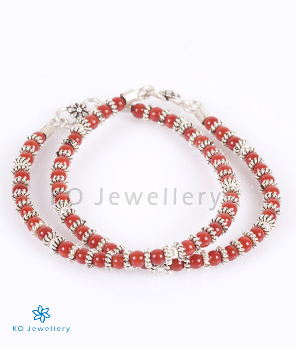 The Red Silver Anklets (Kids) - KO Jewellery