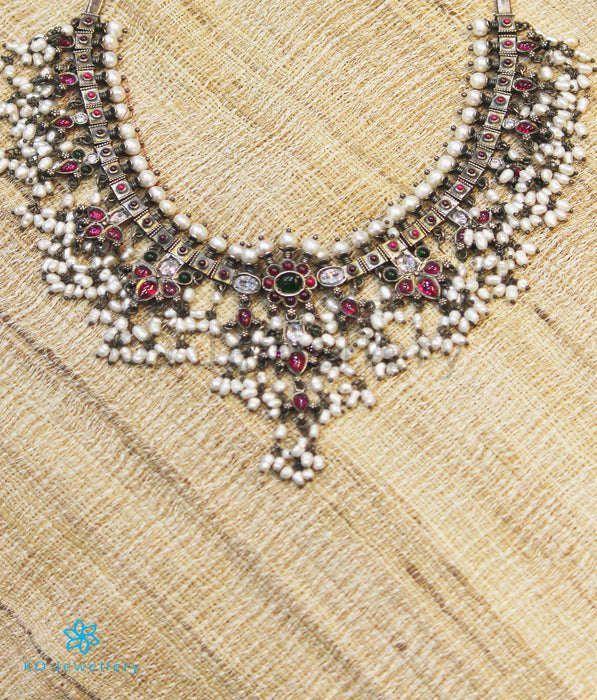 The Pavana Silver Guttapusalu Necklace