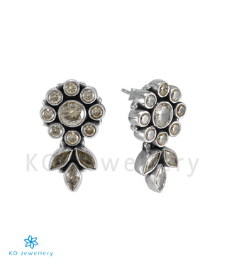 The Pritha Silver Gemstone Earrings (White)