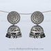 antique  silver jhumka leaf pattern shop online