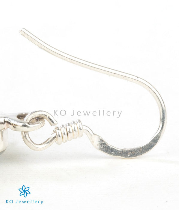 The Pahal Silver Gemstone Earrings- White(Hook)