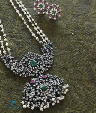 The Prayag Silver Pearl Makarakanti Necklace