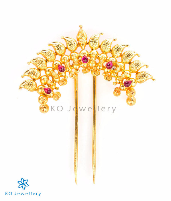 Vintage temple jewellery bridal hair pin