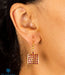 gold coated kempu earrings for special occassions