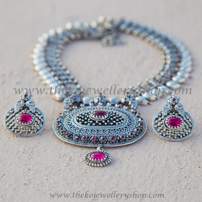 Ethnic collection silver necklace buy online