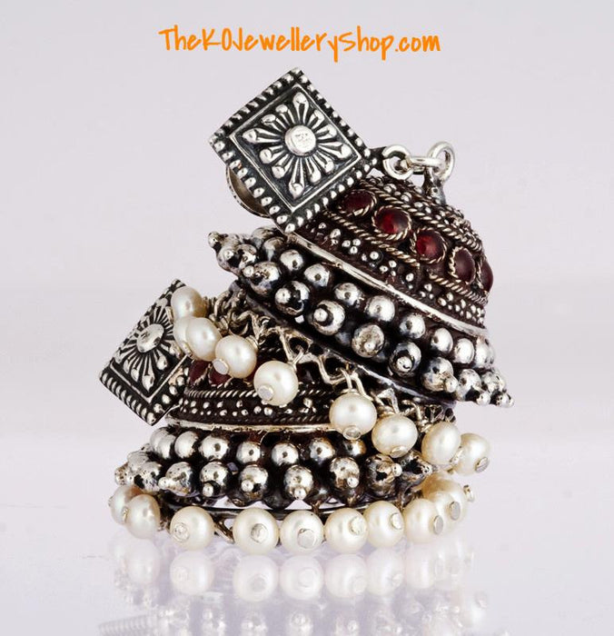 The Classique Silver Jhumka - KO Jewellery