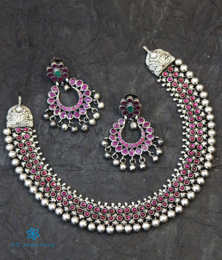 The Padmavat Antique Silver Necklace (Oxidised)