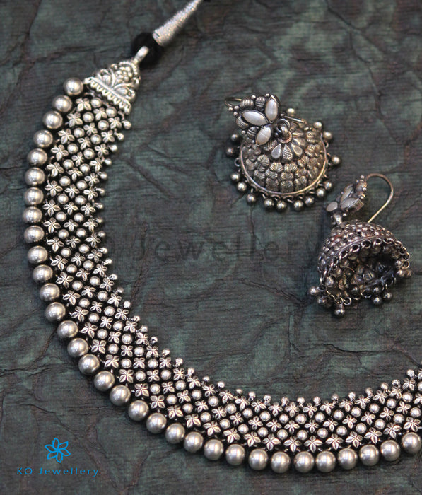 The Amrita Antique Silver Necklace (Oxidised)