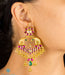 gold plated peacock earrings online india