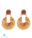 Chand baali style gold-dipped temple jewellery earrings