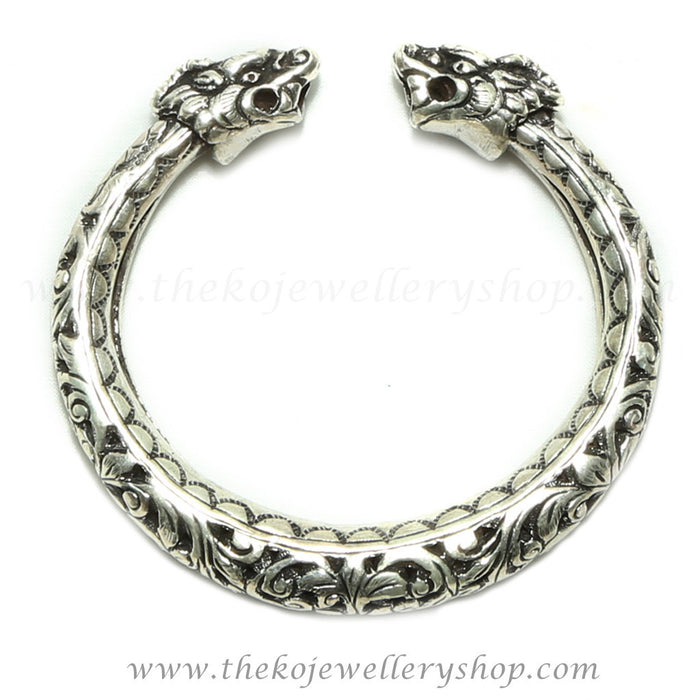 dragon head designer pure silver bracelet 