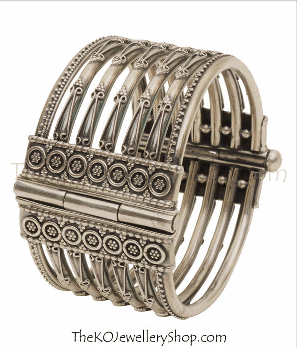 Hand crafted silver Bangles shop online