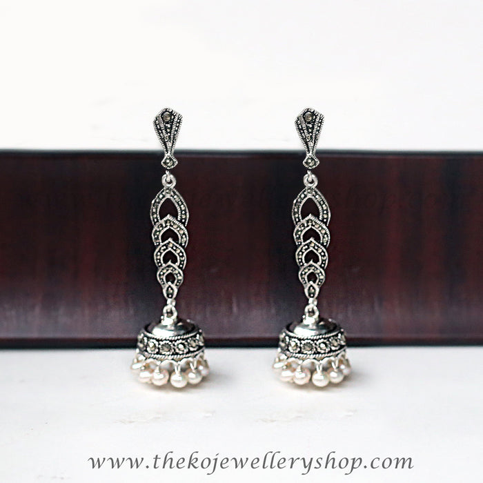 pure silver jhumka for women