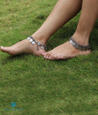 The Niska Silver Coin Anklets