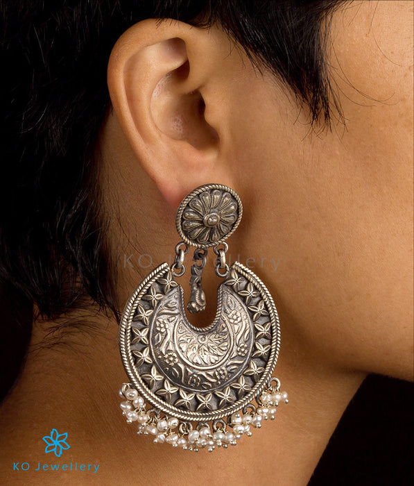 oxidized silver chand bali earrings online shopping
