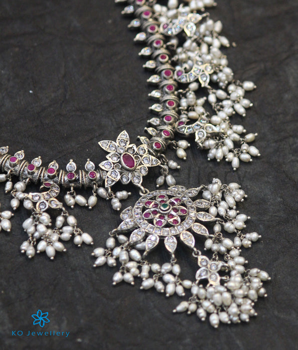 The Sarisha Silver Guttapusalu Necklace