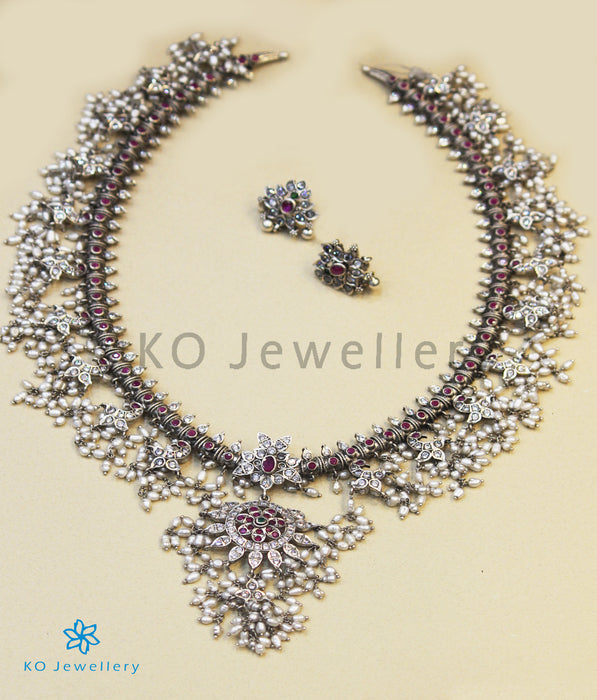 The Sarisha Silver Guttapusalu Necklace