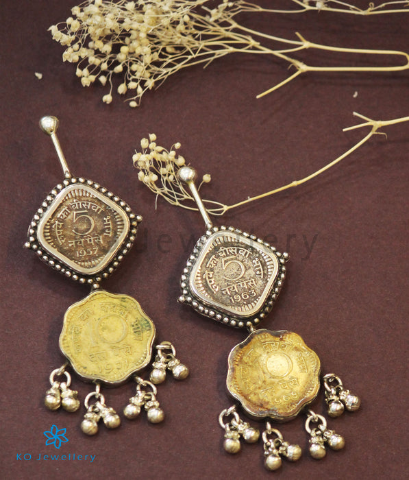 The Antique-Coin Silver Earrings