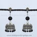 Black silver jhumka pearl jewelry buy online
