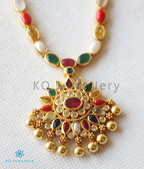 The Kshama Silver Navarathna Necklace