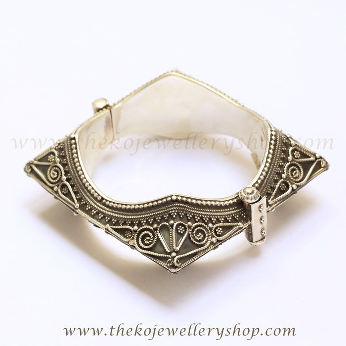 Square pure silver  bracelet shop online