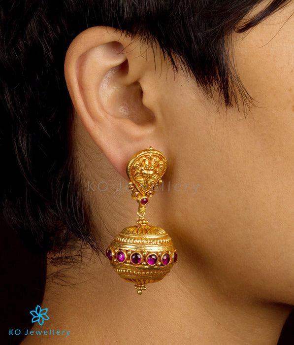 Antique finish South Indian temple jewellery earrings starting @6,500
