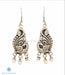 Pure silver peacock earrings 