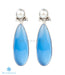 Pearl and blue onyx dangling earrings online