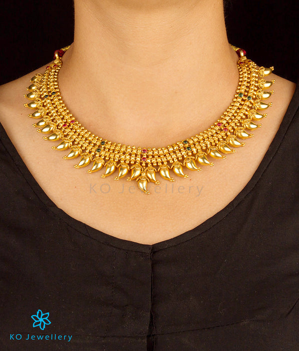 Silver temple jewellery ethnic gold plated necklace online