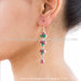 green gemstone silver earrings for women shop online
