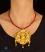 Gorgeous gold dipped pendant in vintage temple jewellery design
