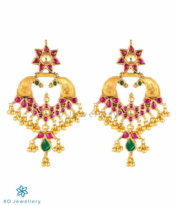 Indian gold plated jadau earrings